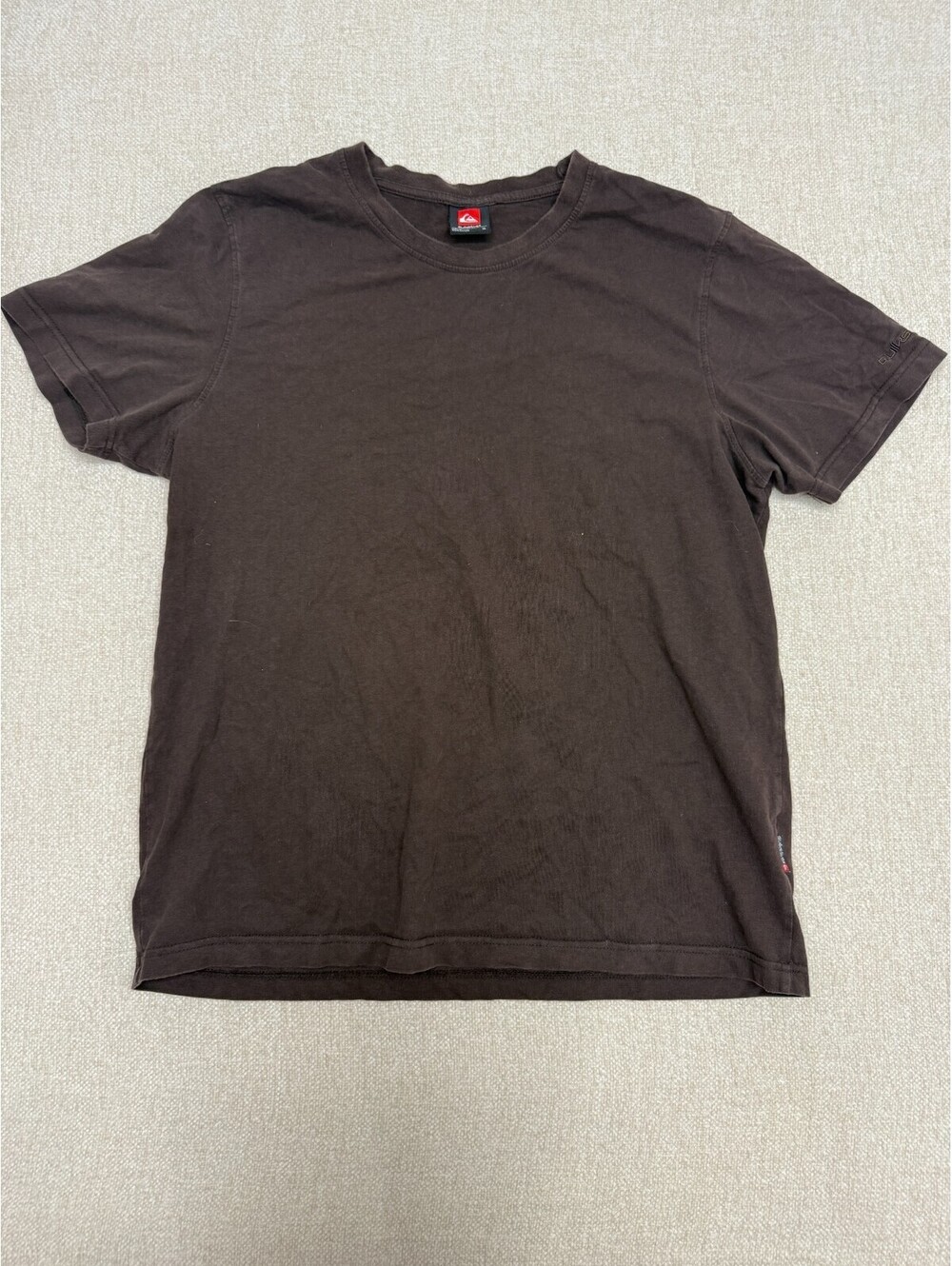 Quiksilver Mens Extra Large Brown Vintage Wash Short Sleeve T-Shirt Tee XL